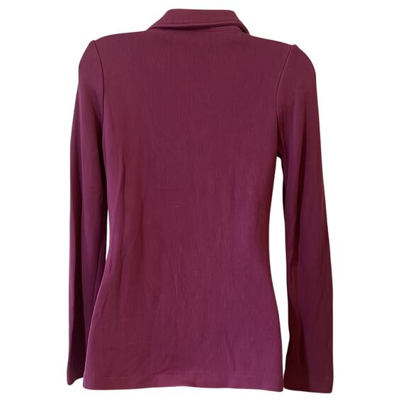 Worthington Woman Size Small Raspberry Knit Blazer Jacket Snaps Office - Picture 3 of 9